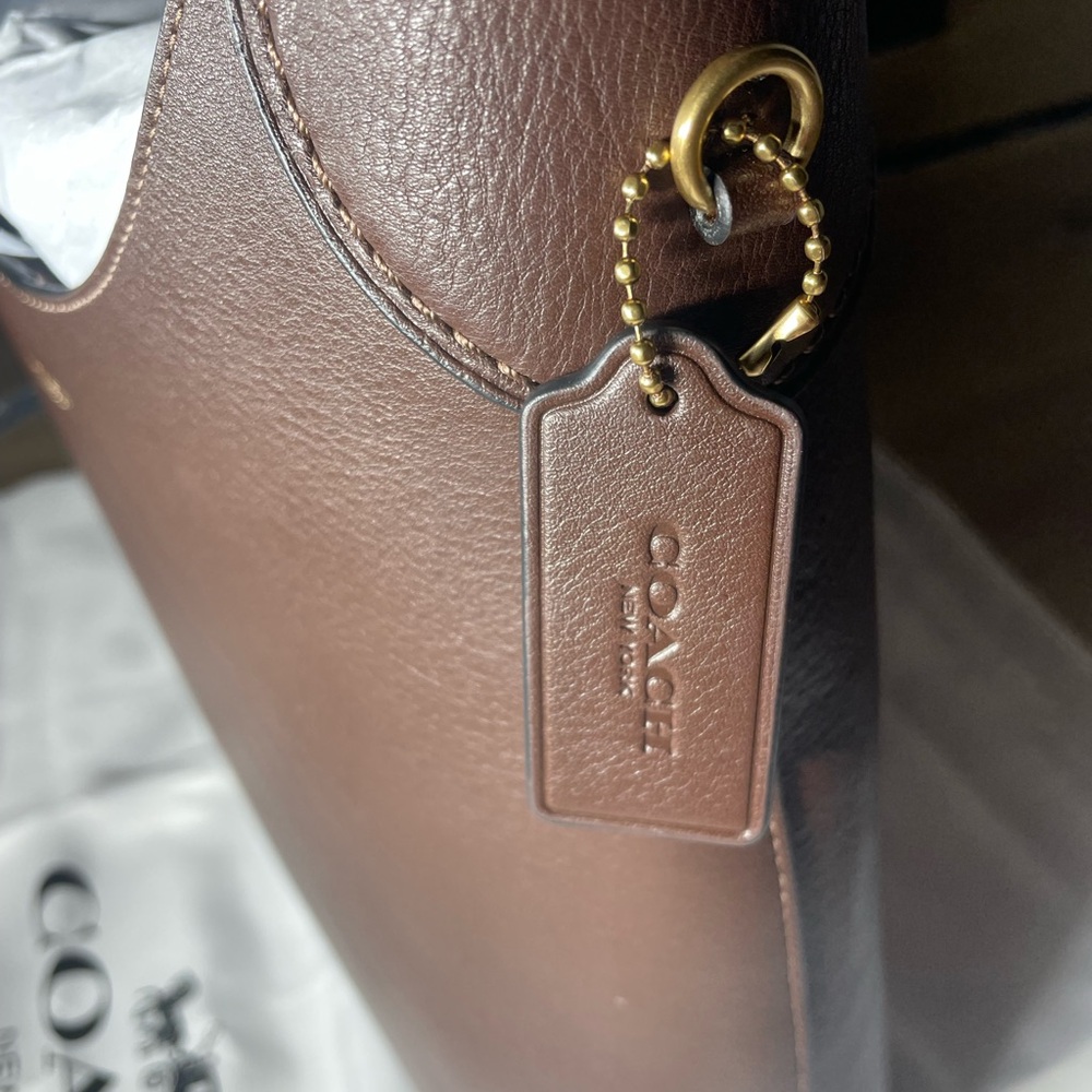 Coach Rich Brown Leather Tote - Picture 5 of 14